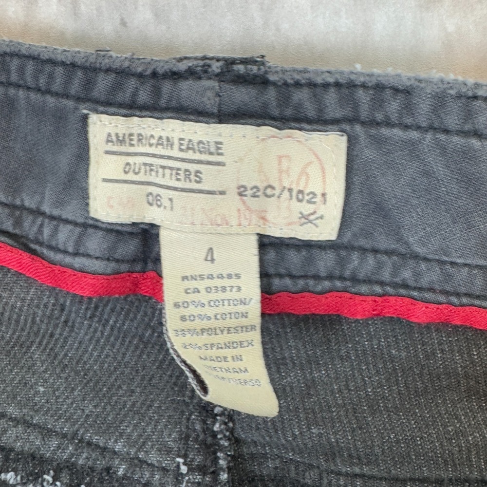 American Eagle Outfitters Corduroy Pants Womens 4 Black Flared Bootcut Granola - Picture 3 of 10
